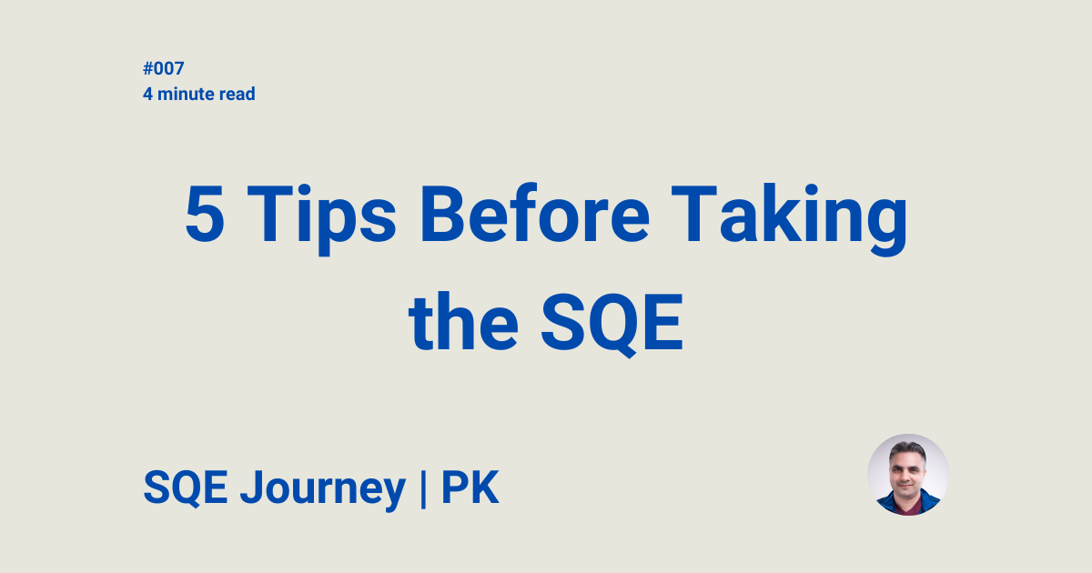 SQE Journey
