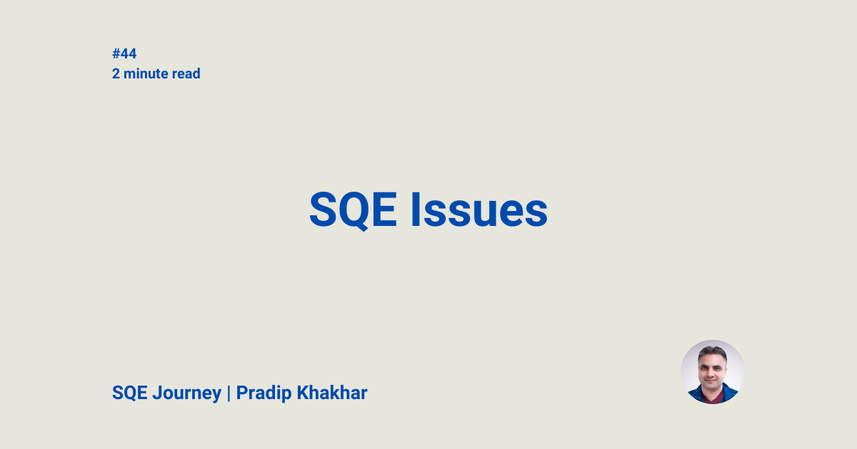 SQE Journey