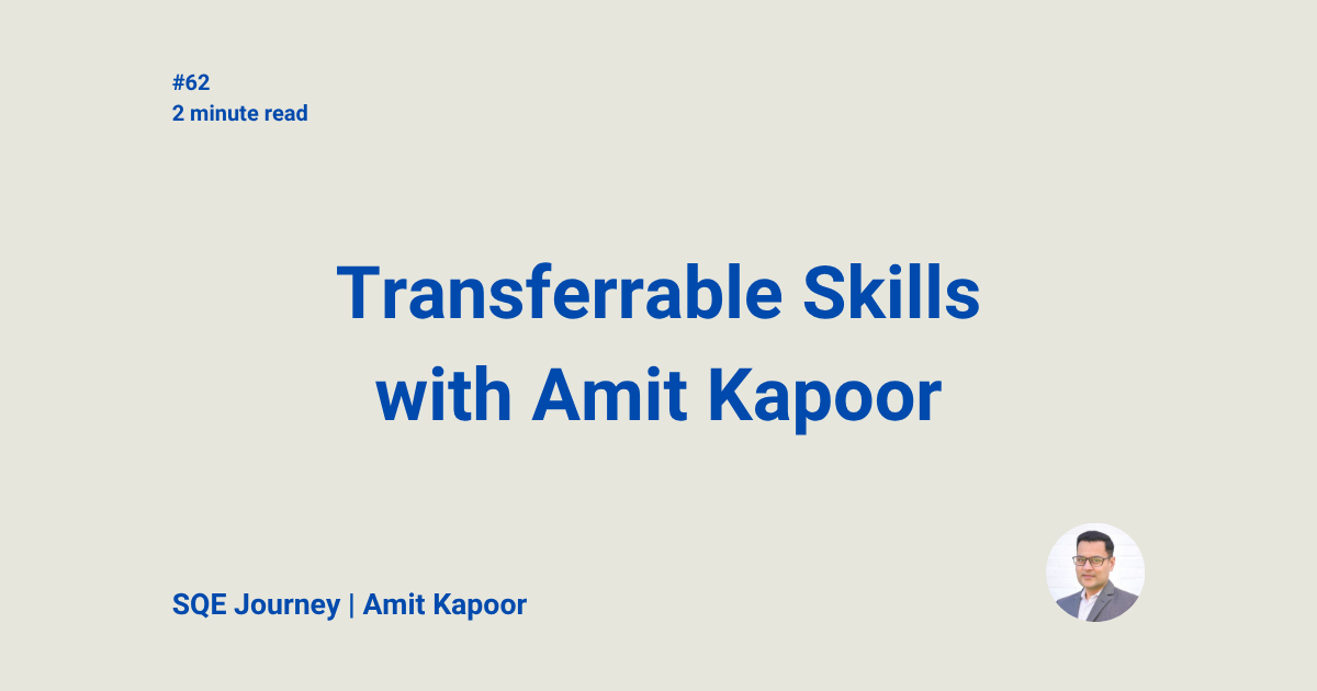 Transferrable Skills with Amit Kapoor